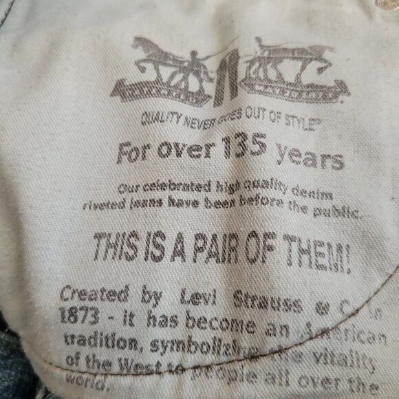 Levi's 559 Jeans Mens 36X35 (Tag 36X34) Blue Relaxed Straight Red Tab Jeans - Picture 9 of 12